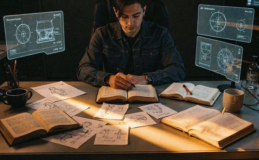Illustrative Visionary archetype workspace
